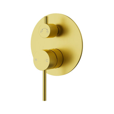 Otus Slimline Wall Diverter Mixer Trim Kits -Brushed Gold- Nuvio-PLC3002SS-TK-BG-Wall Mixer