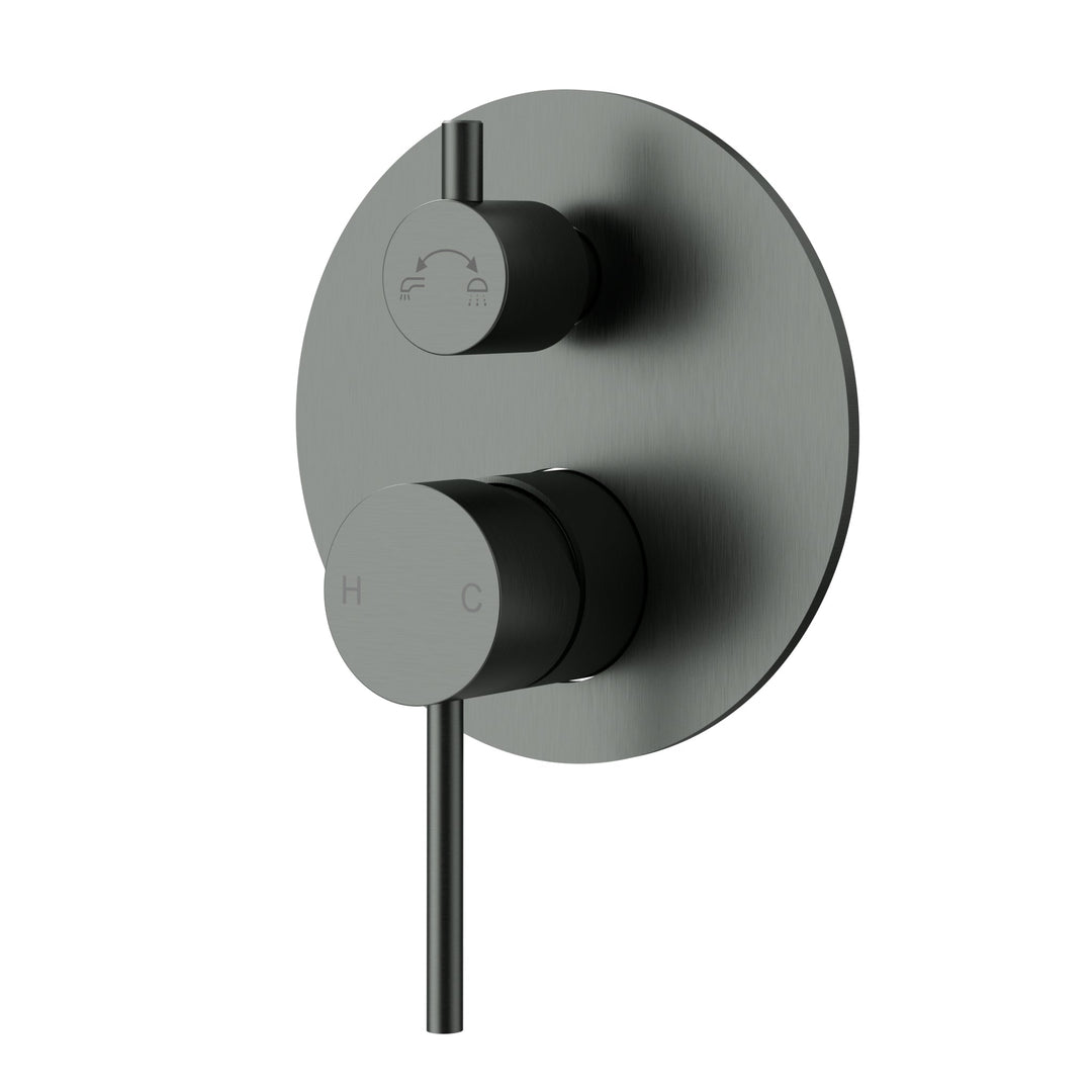 Otus Slimline Wall Diverter Mixer Trim Kits — Gunmetal