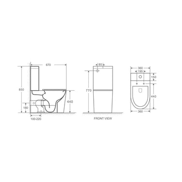 Pani Back - to - Wall Toilet Suite - Nuvio - PP - T3 - Toilet Back To Wall