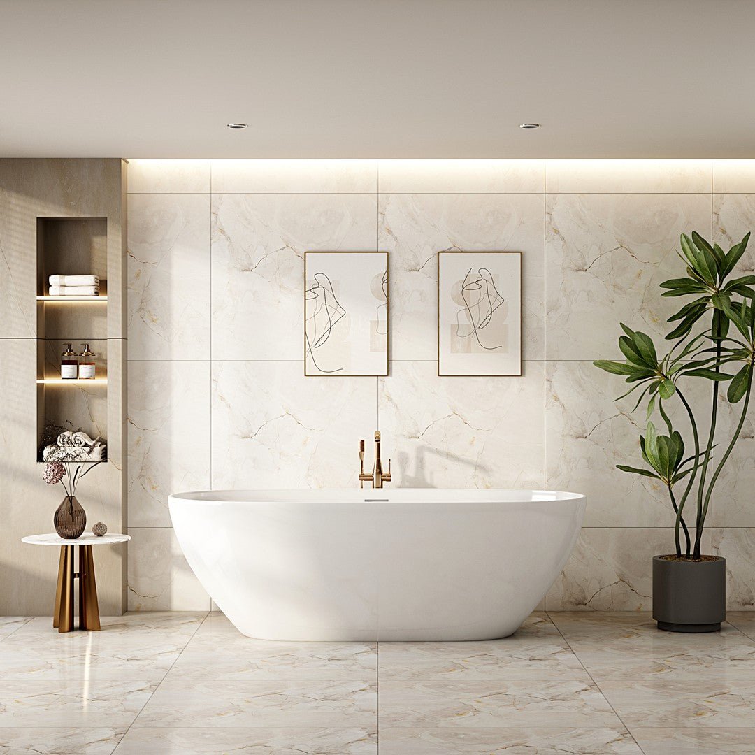 Pilato Acrylic Bathtub 1500mm - Matte White - Nuvio - PI - 1500 - MW - Bathtub