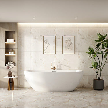 Pilato Acrylic Bathtub 1500mm - Matte White - Nuvio - PI - 1500 - MW - Bathtub