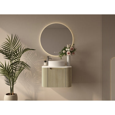 Rome 600mm Wall-Hung Cabinet - Bur Oak