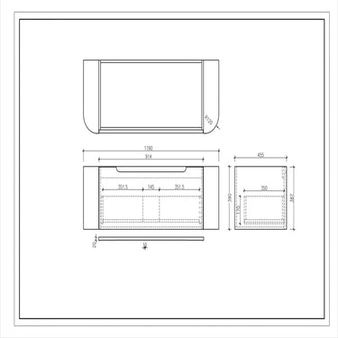 Rome 1200mm Wall - Hung Cabinet - Matte White - Nuvio - ROM - 1200 - MW - Vanity
