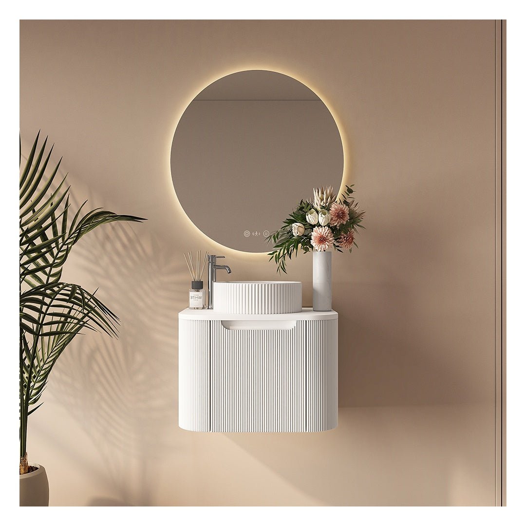 Rome Wall-Hung Cabinet - Matte White — 600mm