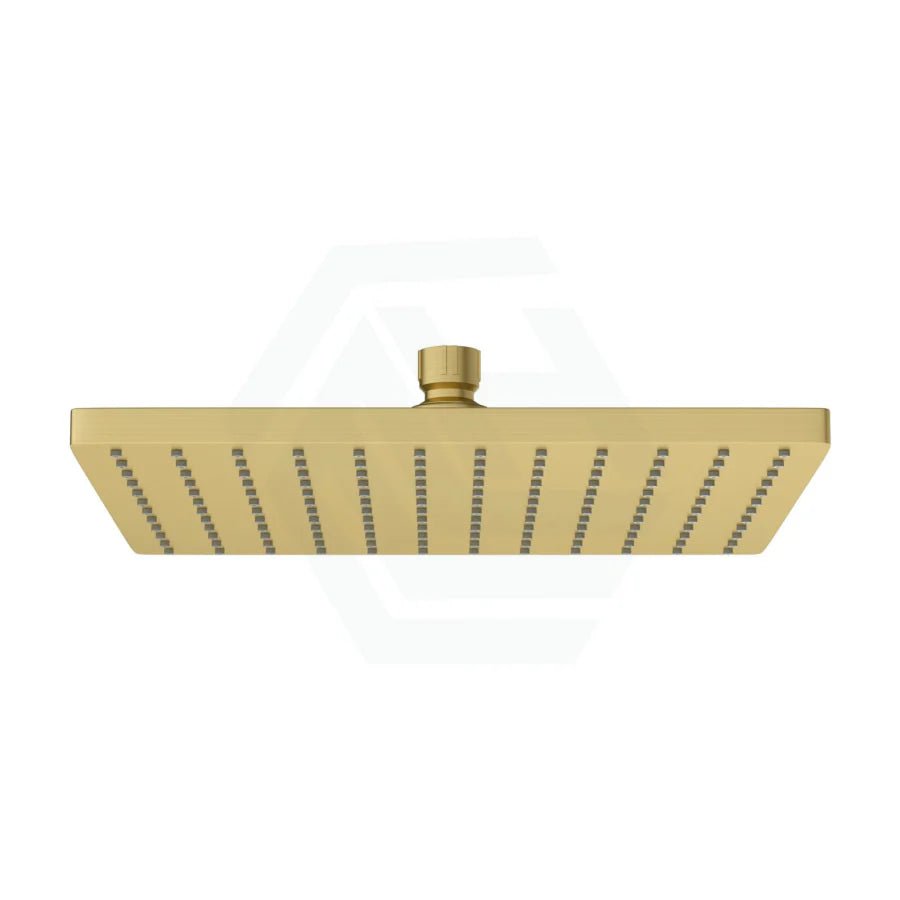 Rosa Square Shower Head 250mm — Brushed Gold