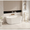 Rose Acrylic Bathtub 1700mm - Matte White - Back To Wall - Nuvio - ROB - 1700 - MW - Bathtub