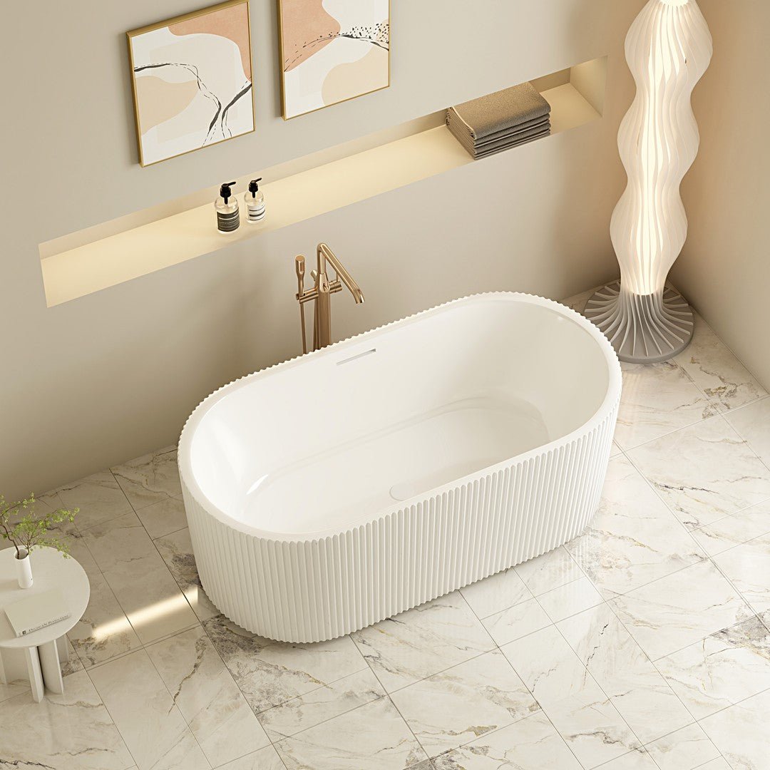 Rose Acrylic Bathtub 1500mm - Matte White — Default Title