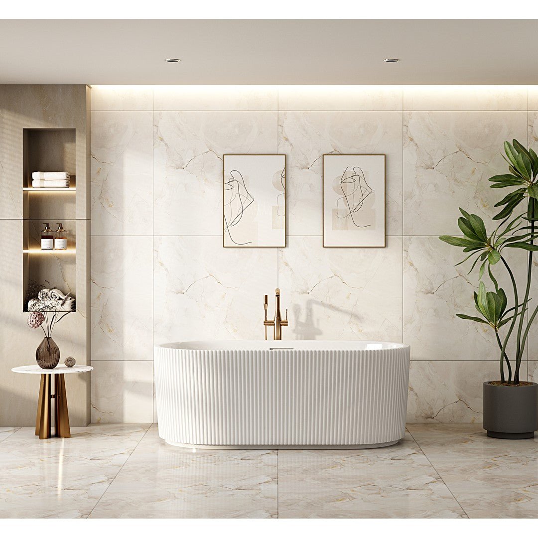 Rose Acrylic Bathtub 1700mm - Matte White — Default Title