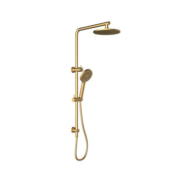 Round Brass Multi-function Shower Set -Brushed Gold- Nuvio-PHC4502R-BG-250-Shower