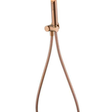 Round Hand Shower On Wall Outlet Bracket - Brushed Copper - Nuvio - PSH036-1BC - Shower