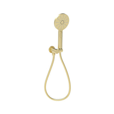 Round Hand Shower On Wall Outlet Bracket -Brushed Gold- Nuvio-PSH036-1BG-Shower