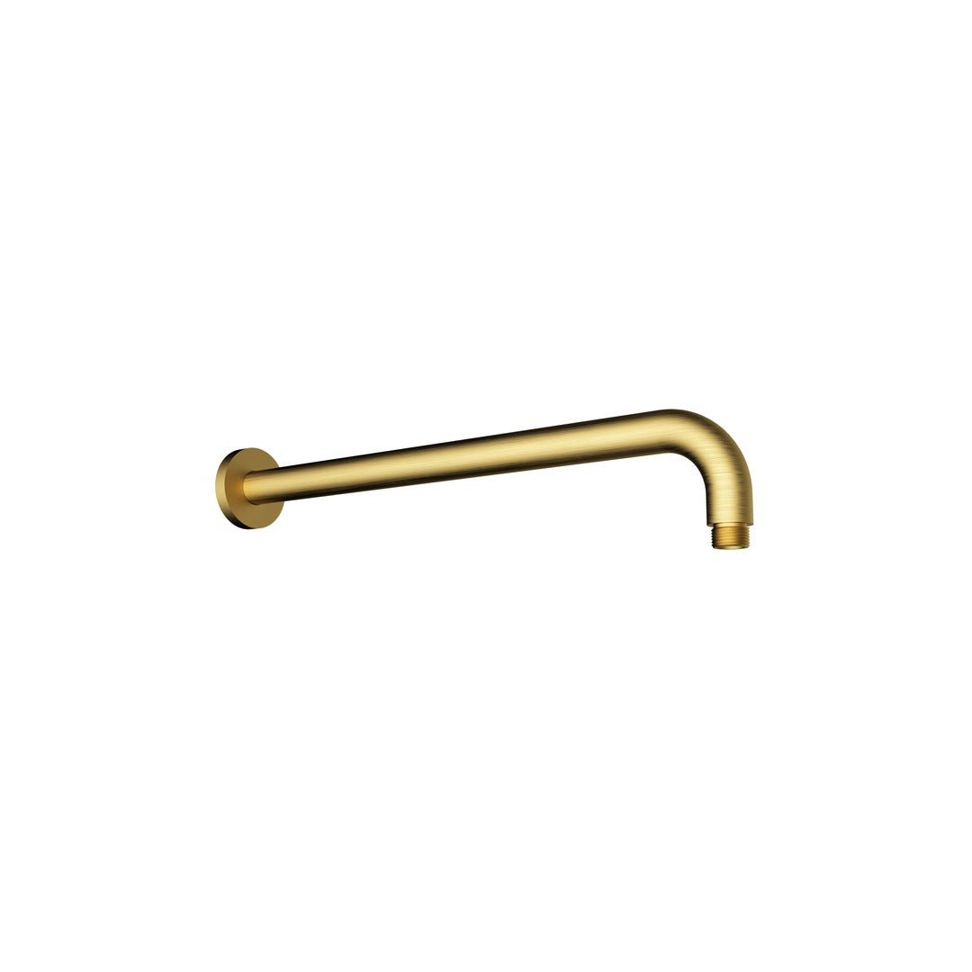 Round Horizontal Shower Arm — Brushed Gold