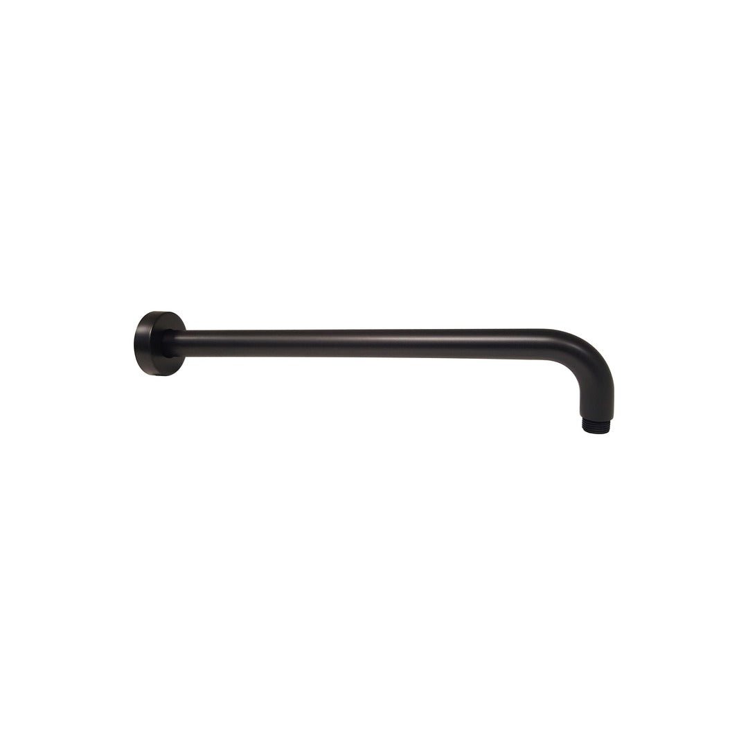 Round Horizontal Shower Arm — Matte Black