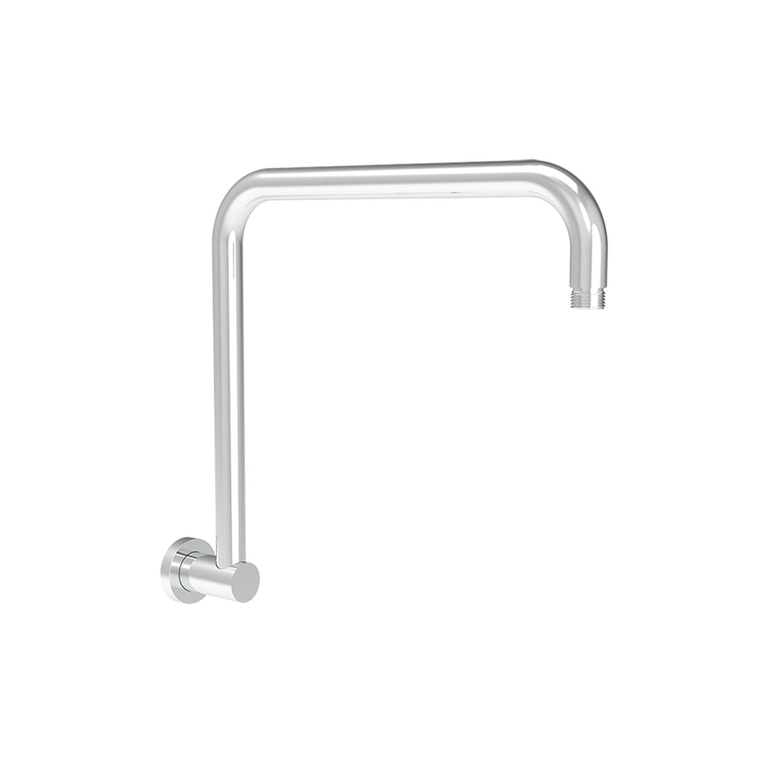 Round Rectangle Curved Shower Arm — Chrome
