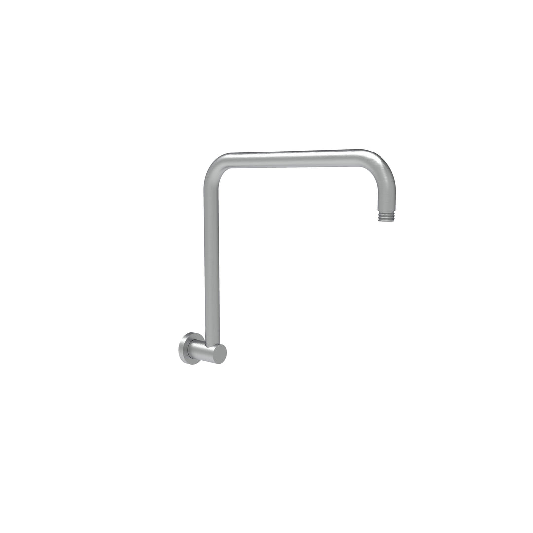 Round Rectangle Curved Shower Arm — Gunmetal