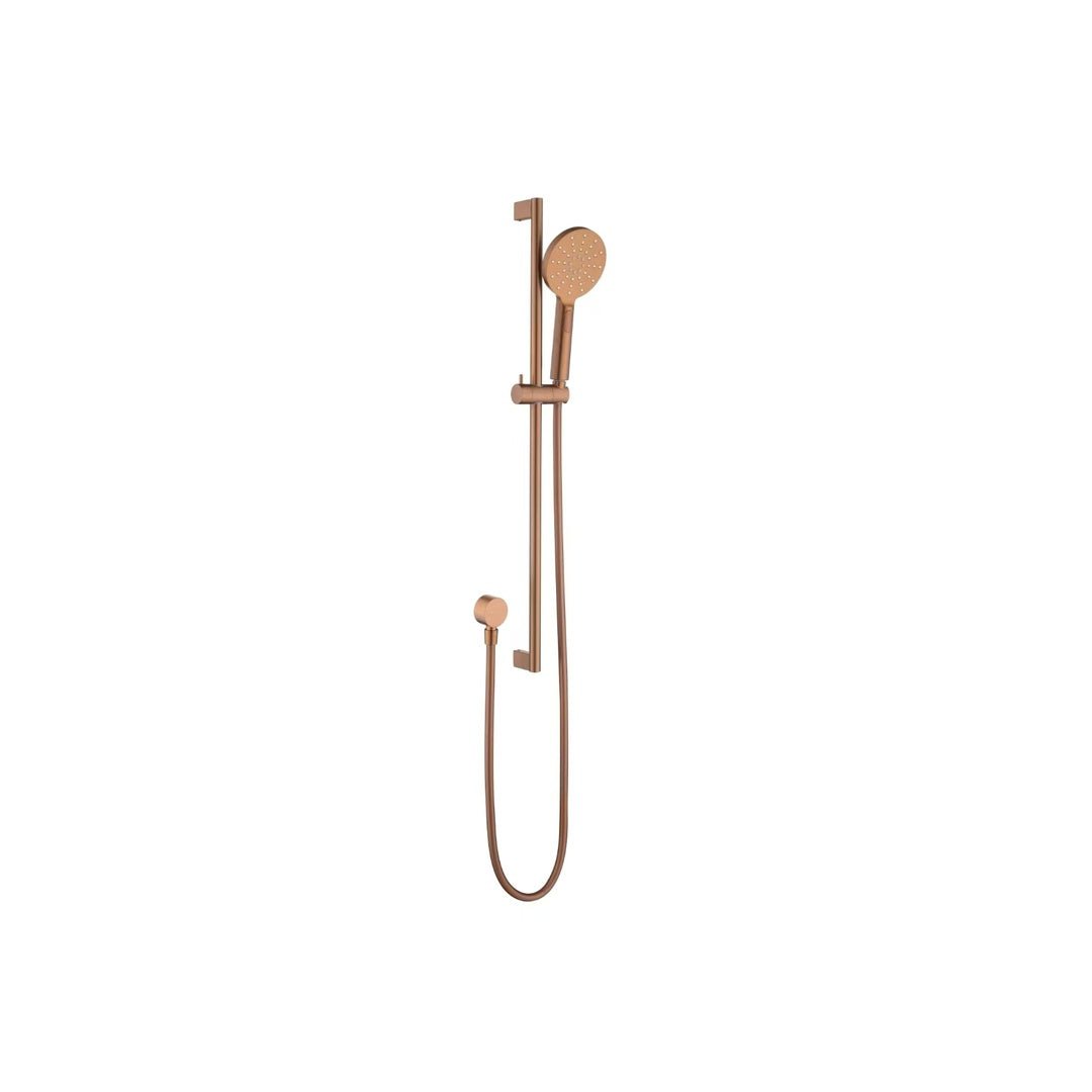 Round Sliding Shower Set — Brushed Copper