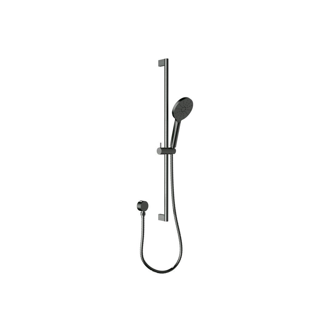 Round Sliding Shower Set — Gunmetal