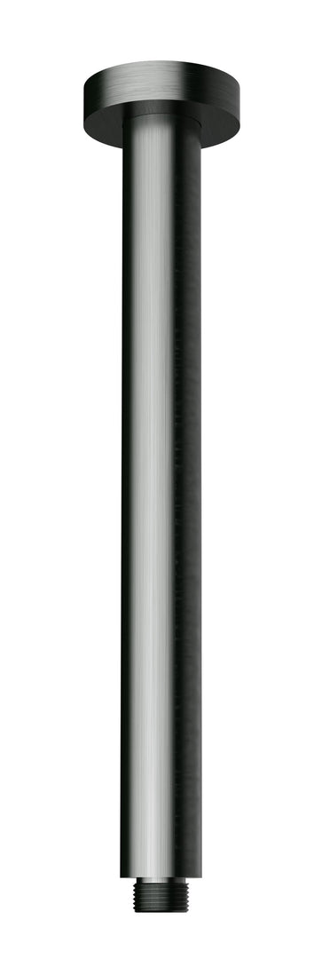 Round Vertical Shower Arm — Gunmetal
