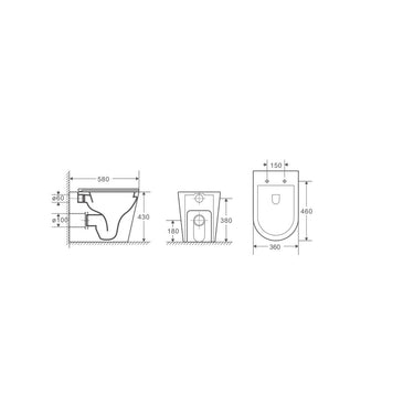 Sigma 8 Package Concealed Cistern & Floor Pan - Nuvio - 109.795.00.1 & ZAWFP - Toilet Package