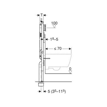 Sigma 8 Package Wall Hung Duofix Cistern & Wall Hung Pan - Nuvio - 111.698.00.1 & ZAWH - Toilet Package