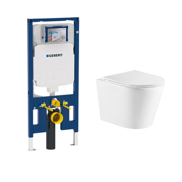 Sigma 8 Package Wall Hung Duofix Cistern & Wall Hung Pan - Nuvio - 111.698.00.1 & ZAWH - Toilet Package