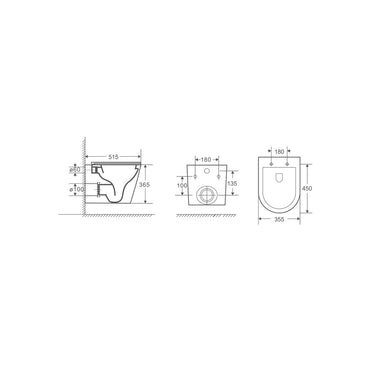 Sigma 8 Package Wall Hung Duofix Cistern & Wall Hung Pan - Nuvio - 111.698.00.1 & ZAWH - Toilet Package
