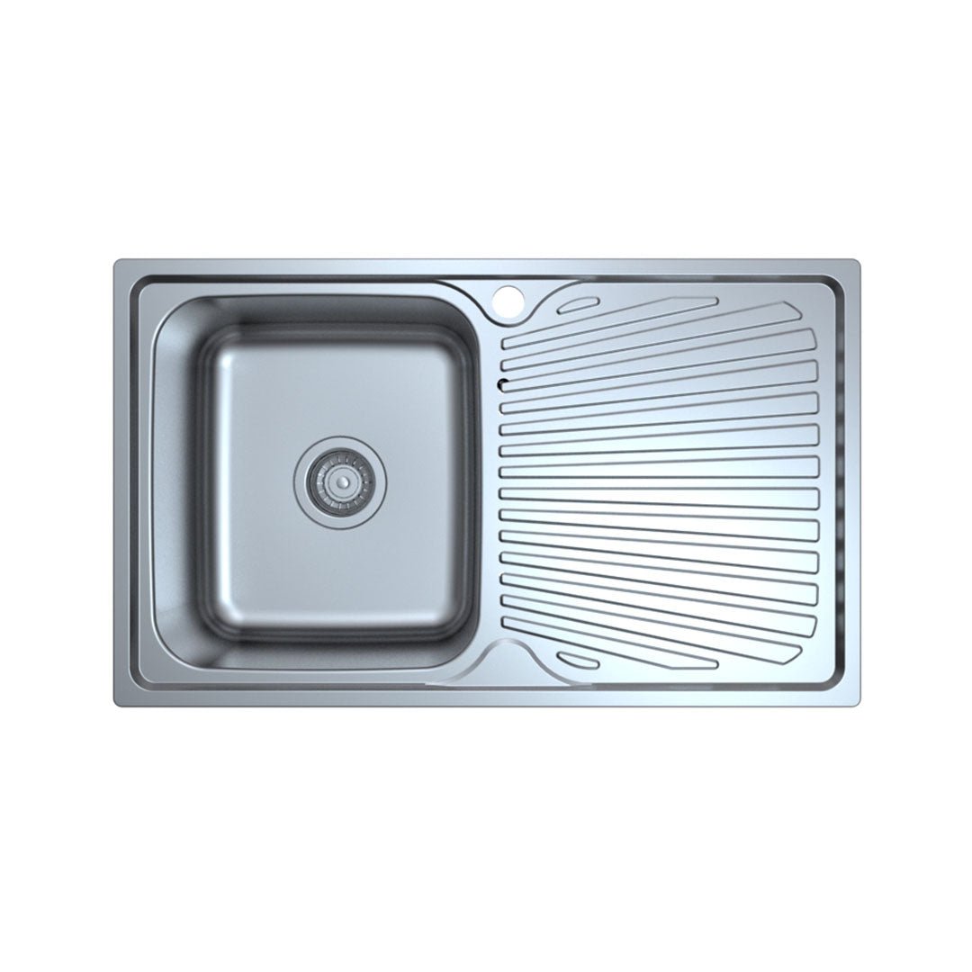Single Bowl Sink & Drainer -800mm Wide - Left Hand Bowl — Default Title