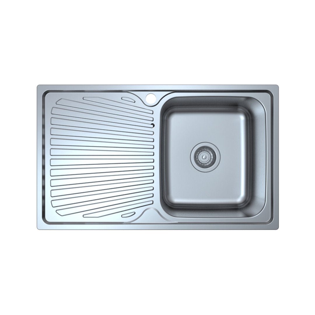 Single Bowl Sink & Drainer -800mm Wide - Right Hand Bowl — Default Title