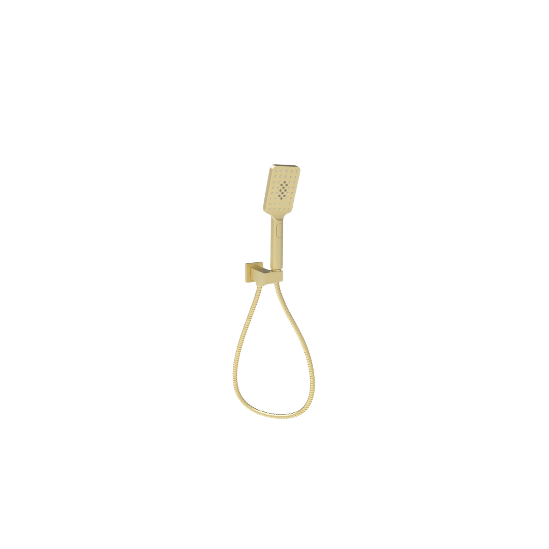 Square Handshower — Brushed Gold
