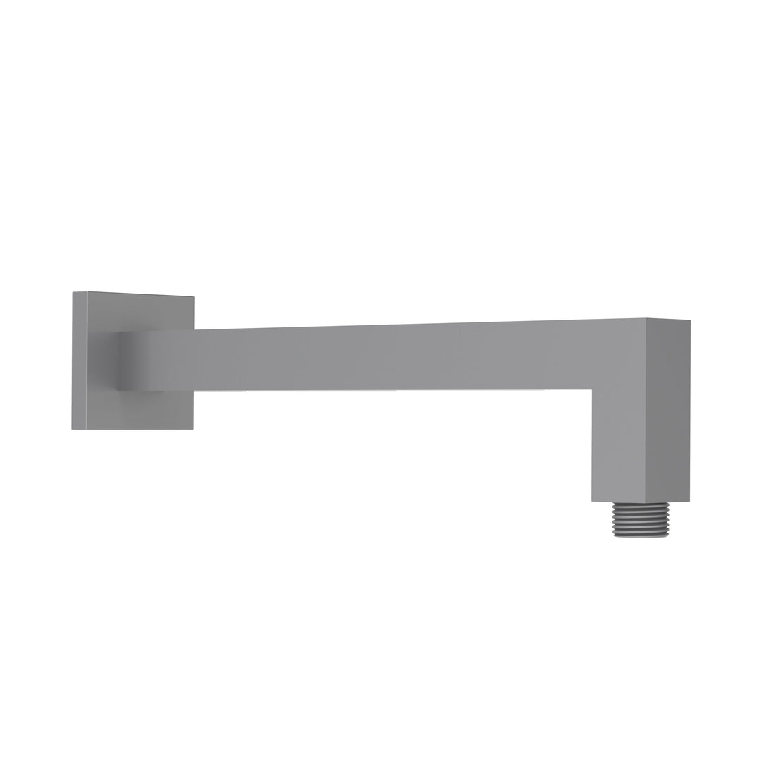 Square Horizontal Shower Arm — Gunmetal