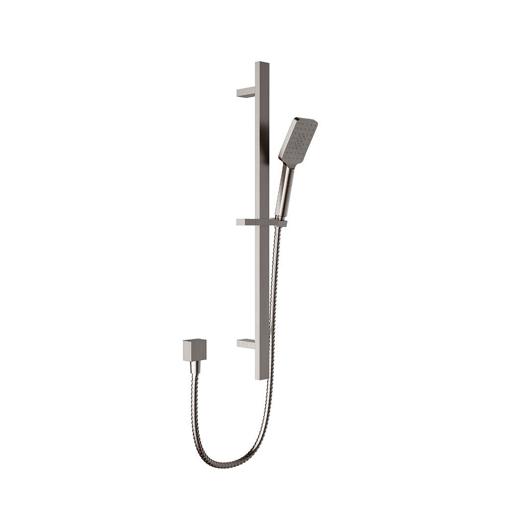 Square Sliding Shower Set — Brushed Nickel