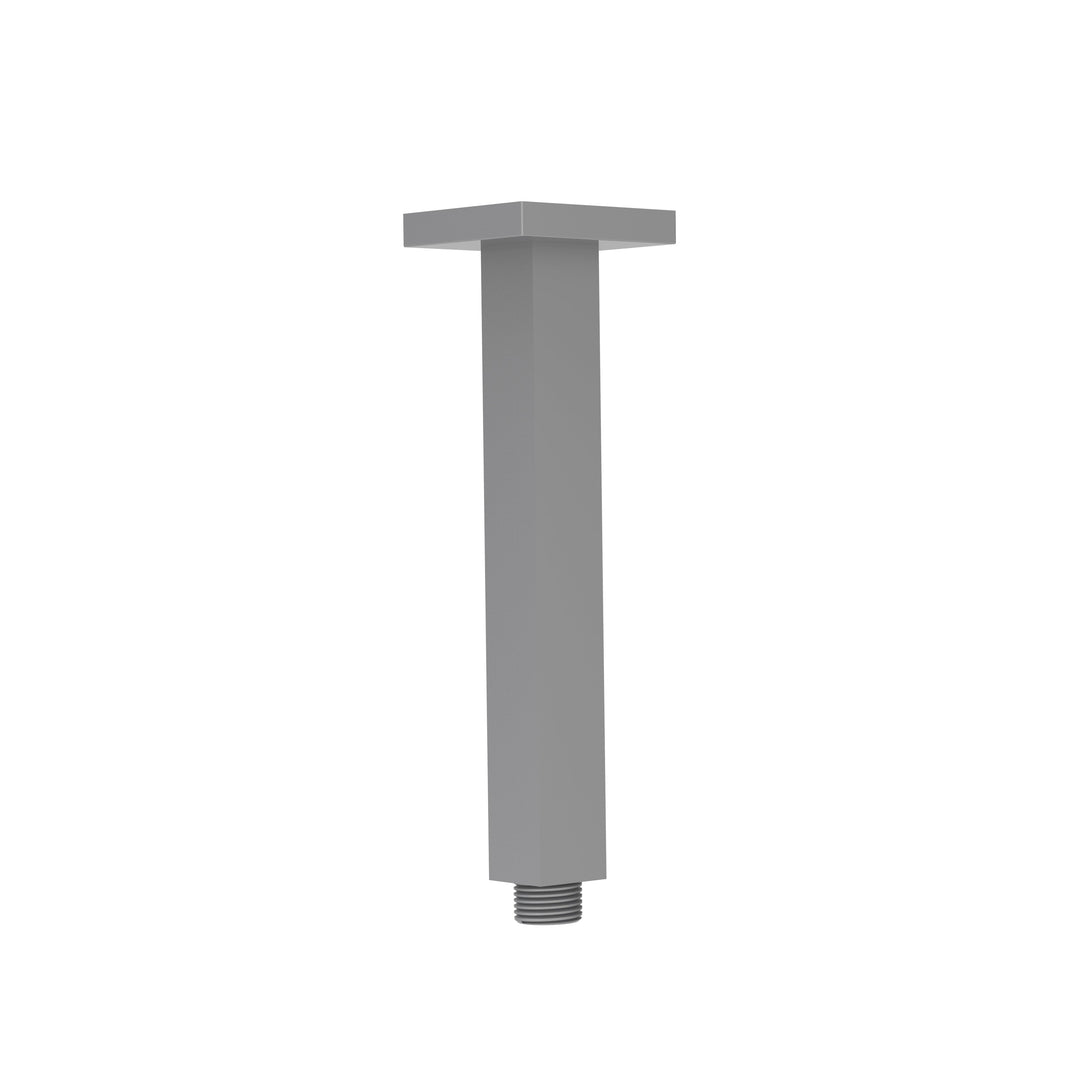 Square Vertical Shower Arm — Gunmetal