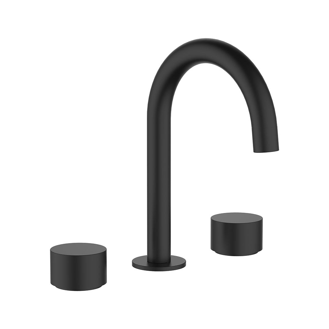 Tana Quater Turn Basin Set — Matte Black