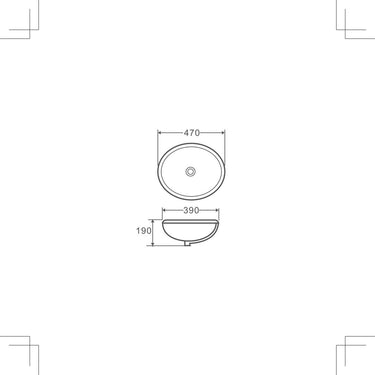 Undermount Basin - 470mm - Nuvio - NUE R45 - Basin
