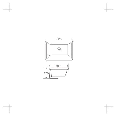 Undermount Basin - 530mm - Nuvio - NUE 53 - Basin