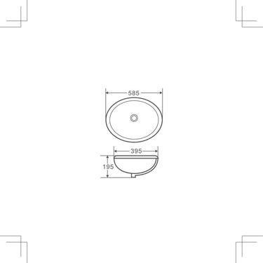 Undermount Basin - 585mm - Nuvio - NUE R59 - Basin