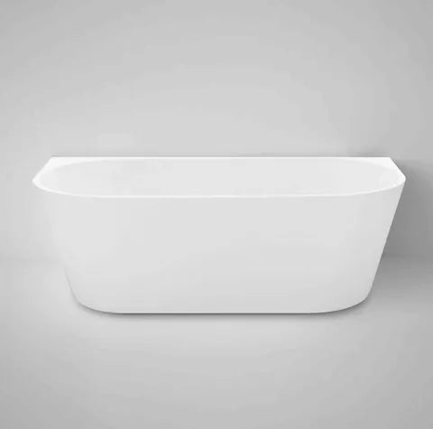 Verona 1700 x 800 x 580mm Matte White Back to Wall Bathtub — Default Title