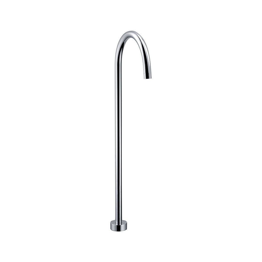 Yale Round Floor-Mounted Bath Spout — Chrome