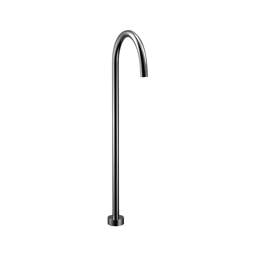 Yale Round Floor-Mounted Bath Spout — Gunmetal